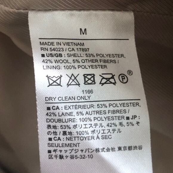 Banana Republic Womens Coat Tan Full Length Timeless Topcoat Wool Blend Medium - Picture 5 of 13